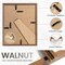Picture Frame Set of 3, USA-Sourced Natural Walnut Wood Photo Collage Frame with HD Tempered Glass, Modern Simple 8 x 10 Wooden Frame Matted to 5x7 Gallery Frames for Art Wall or Tabletop Display